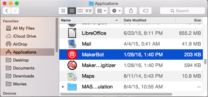 MakerBot Software
