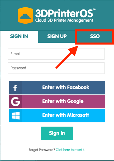 3DPrinterOS sign in